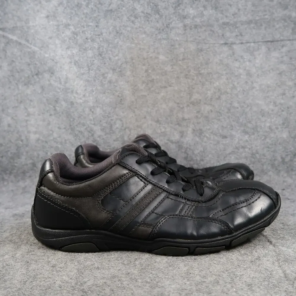 Sonoma Shoes Mens 9.5 Lifestyle Sneakers Casual Square Toe Lace Up Black Classic